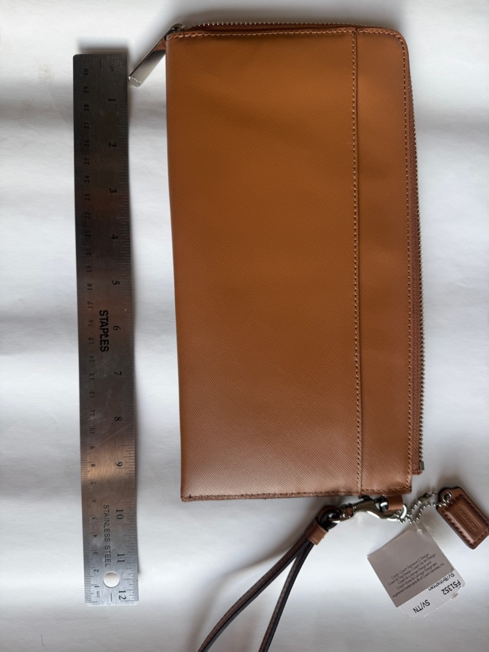 Coach Tan Leather Wristlet - Picture 3 of 7